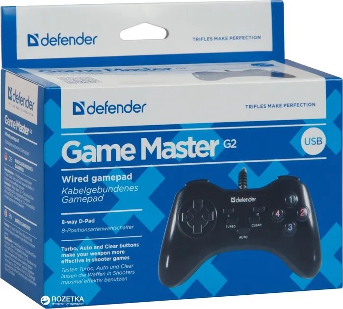 Проводной геймпад Defender Game Master G2 PC Black (64258)