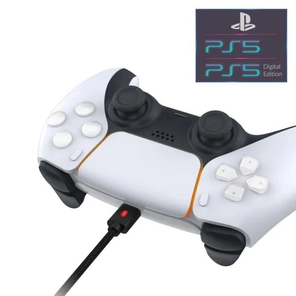 Зарядный кабель DOBE 3м USB / USB Type-C для геймпада DualSense Sony PlayStation PS5 / PS5 Digital Edition / Microsoft Xbox Series S,X / Nintendo Switch с LED подсветкой статуса зарядки