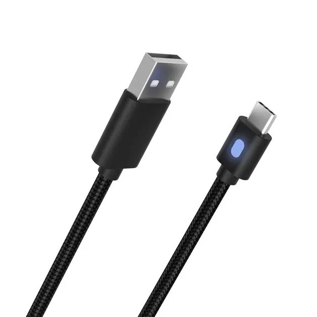 Зарядный кабель DOBE 3м USB / USB Type-C для геймпада DualSense Sony PlayStation PS5 / PS5 Digital Edition / Microsoft Xbox Series S,X / Nintendo Switch с LED подсветкой статуса зарядки