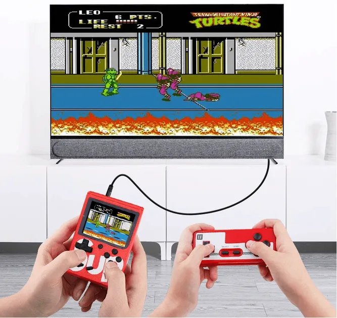 Портативная приставка Sup Game Box с джойстиком для второго игрока red