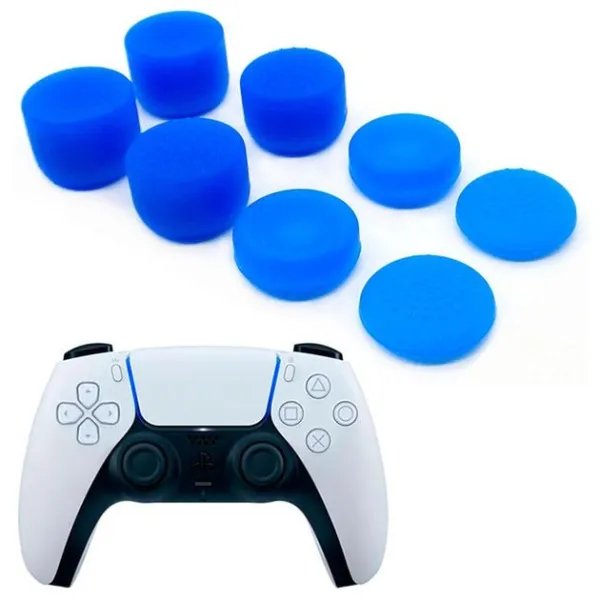 Силиконовые накладки на аналоговые стики Honson для джойстика PS5 Dualsense синие комплект 8 шт