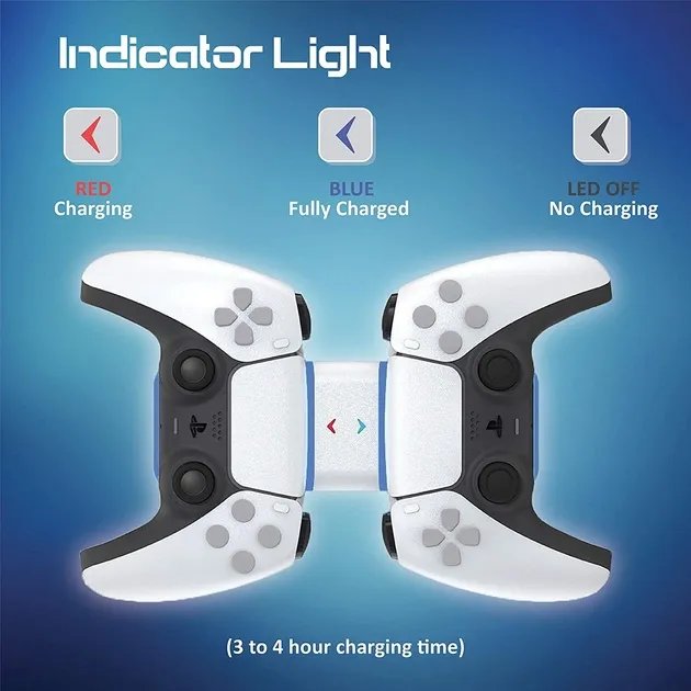 Двойная Зарядная Док-станция Honcam c LED Индикацией для PlayStation 5 (PS5) DualSense (HC-A3703)