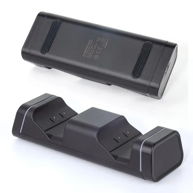 Двойная зарядная dock станция DOBE с двумя аккумуляторными батареями 800 mAh подставка для геймпадов Microsoft Wireless Controller Xbox Series X|S, Xbox One X / Xbox One S / Xbox One c LED индикаторами статуса зарядки джойстика
