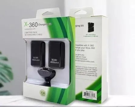 ​Аккумулятор для Xbox 360 4800mAh 2 штуки зарядное устройство Ukc PLAY & CHARGE KIT для беспроводного геймпада XBOX 360