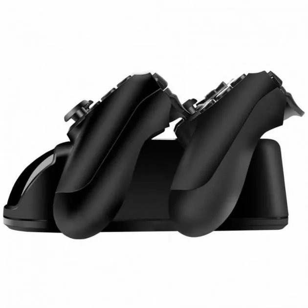 Двойная зарядная станция DOBE для геймпадов PlayStation (PS4 / PS4 Slim / PS4 Pro) Dualshock 4 с LED индикатором Черная