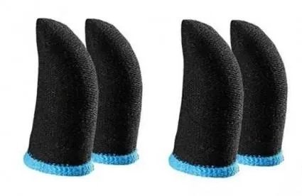 Сенсорные напальчники для игр на смартфоне 4 штуки Чёрный Без бренда