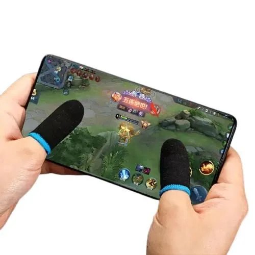 Сенсорные напальчники для игр на смартфоне 4 штуки Чёрный Без бренда