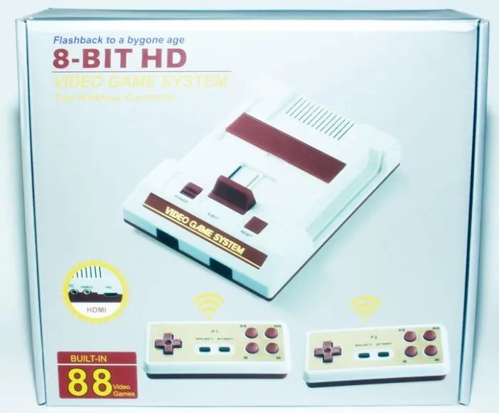 Игровая приставка Денди Джуниор 8 бит HD88 (+400 игр. HDMI, беспроводные джойстики, NTSC, поддержка картриджей Dendy)