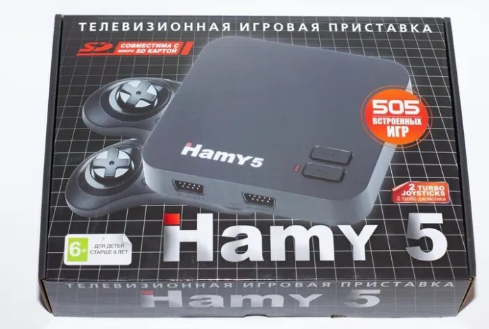 Игровая приставка Hamy 5 (+2200 игр. Поддержка игр Денди + Сега МД2)