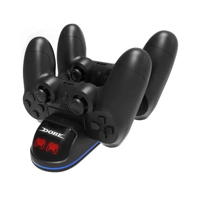 Двойная зарядная dock станция DOBE подставка для контроллеров DualShock 4 Sony PlayStation 4 (PS4 / PS4 SLIM / PS4 PRO) c LED индикаторами статуса зарядки