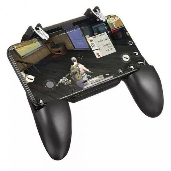 Игровой контроллер геймпад для смартфона джойстик W10 триггеры PUBG Mobile черный