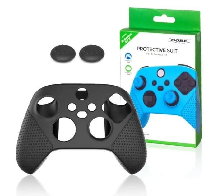 Силиконовый чехол DOBE + накладки для геймпада Xbox Series S | X Black