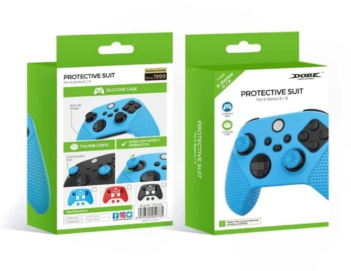 Силиконовый чехол DOBE + накладки для геймпада Xbox Series S | X Black
