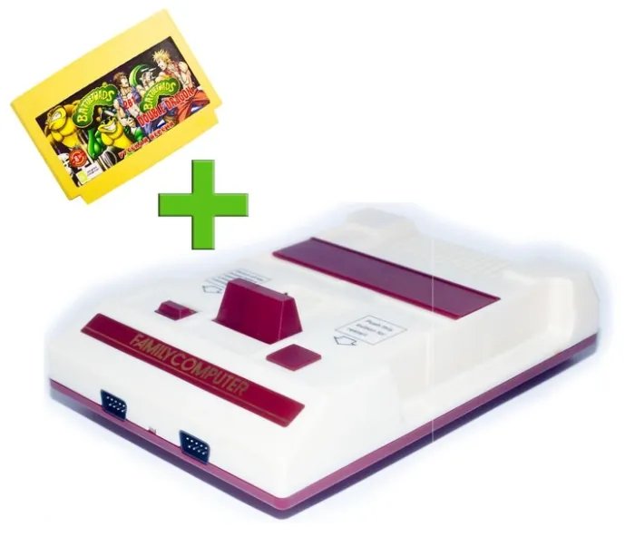 Игровая приставка Денди Джуниор 8 бит HD121 (+Battletoads 1+2: Double Dragon, HDMI, NTSC, поддержка картриджей Dendy)