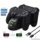 Зарядная двойная док станция DOBE для DualShock 4 PS4 на 2 геймпада с LED подсветкой Черный