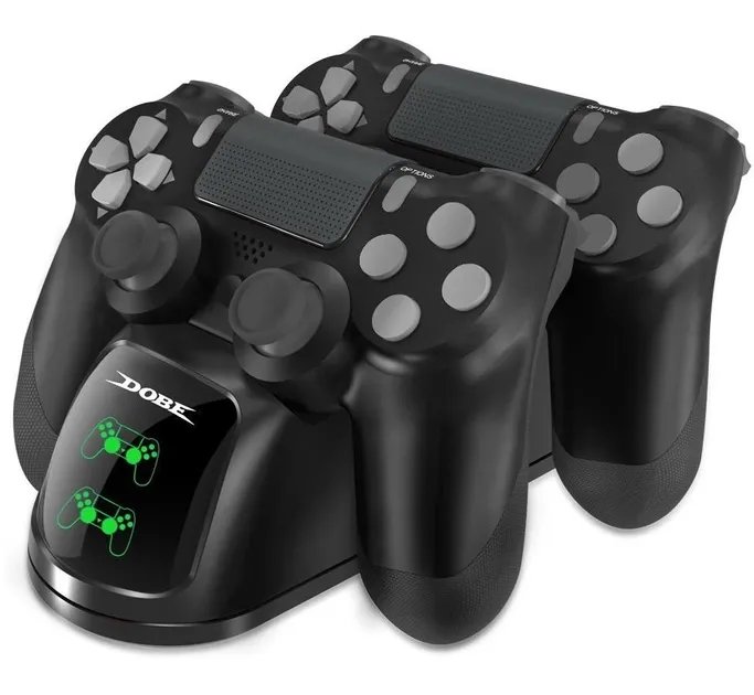 Двойная зарядная dock станция DOBE подставка для 2-х контроллеров Dualshock Playstation PS4 / PS4 SLIM / PS4 PRO c LED индикаторами статуса зарядки