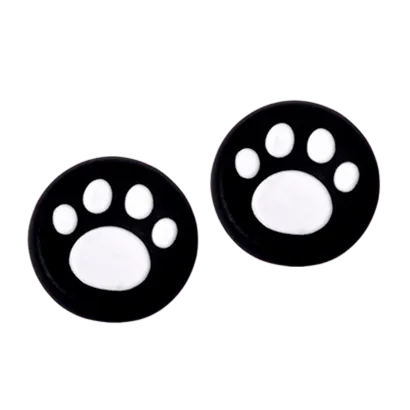 Накладки на Стики RMC PlayStation 5 PlayStation 4 PlayStation 3 Xbox Series Xbox One Xbox 360 Black White Cat Paw