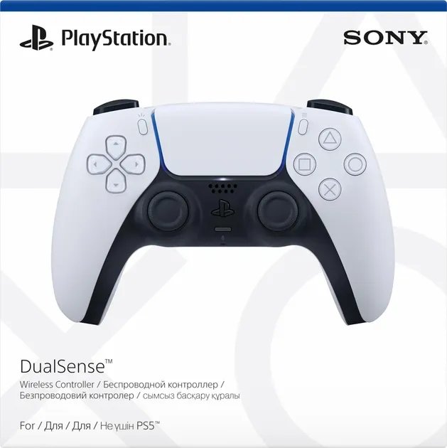 Беспроводной геймпад PlayStation 5 Dualsense White для PS5/PS 5 Digital Edition