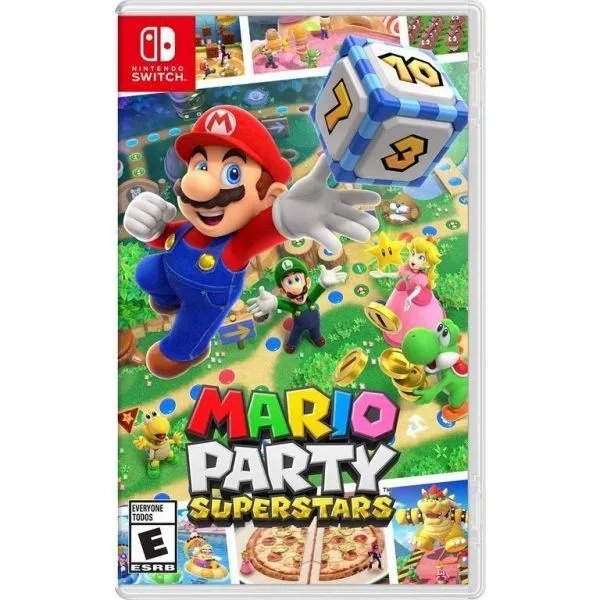 Nintendo Switch (OLED model) White + Игра Mario Party Superstars (русская версия)