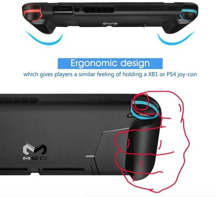 Силиконовый чехол GripCase MEO с ручками для Nintendo Switch