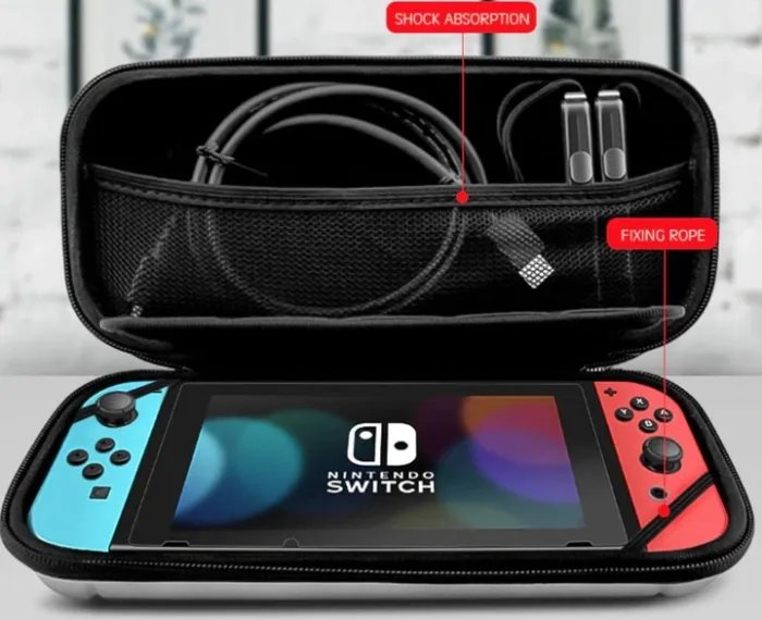 Чехол кейс сумка ASOMETECH с ручкой для Nintendo Switch Grey
