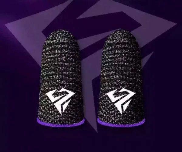 Киберспортивные сенсорные напальчники (носки) для игр на телефоне CoD (геймпад триггеры курки для смартфона для PUBG Mobile) 2 шт Фиолетовый Без Бренда