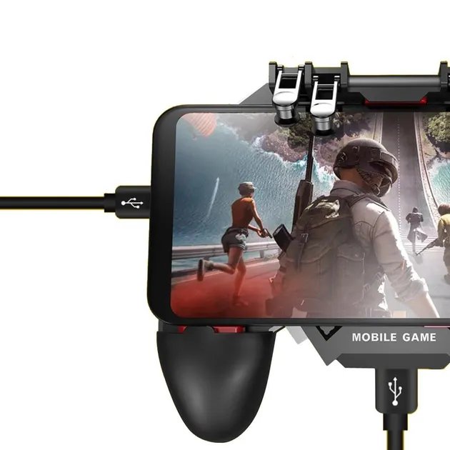 Геймпад триггер для смартфону з вентилятором Union PUBG Mobile AK77 без батареї