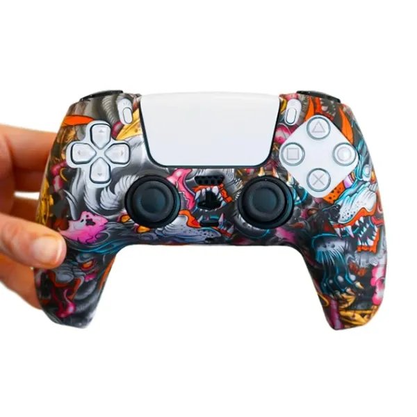 Чехол на геймпад Sony DualSense PS5 Silicone Case (Black Rose Dragon) [52938]