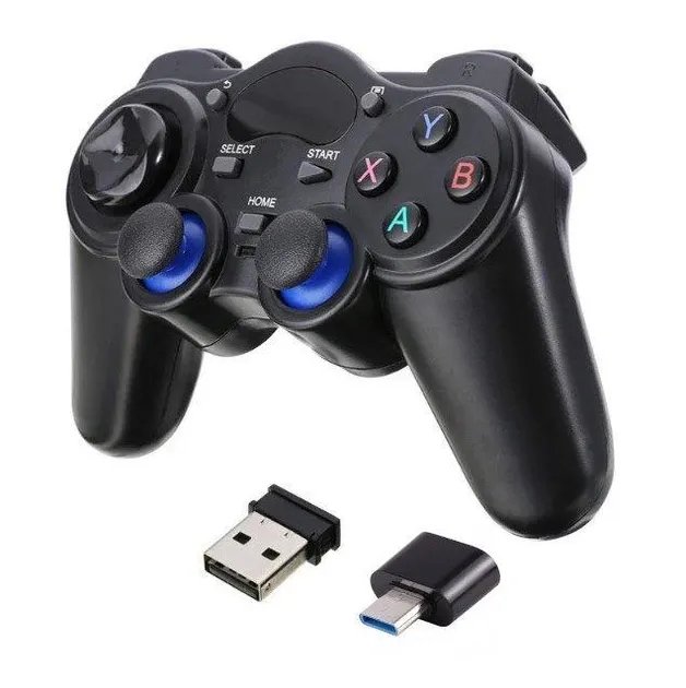 Беспроводной геймпад джойстик Primo Game для Android TV Box, Smart TV, планшета + переходник Type-C - USB Primo черный