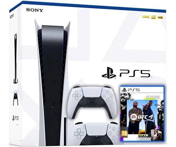 Sony PlayStation 5 White 825Gb + UFC 4 (русская версия) + DualSense (White)
