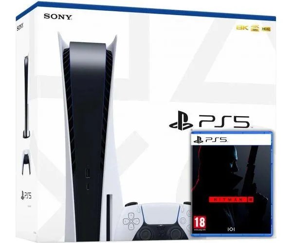 Sony PlayStation 5 White 825Gb + Hitman 3 (русская версия)