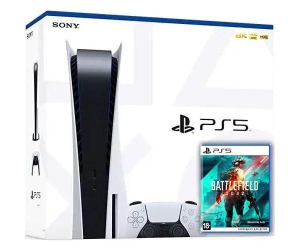 Sony PlayStation 5 White 825Gb + Battlefield 2042 (русская версия)