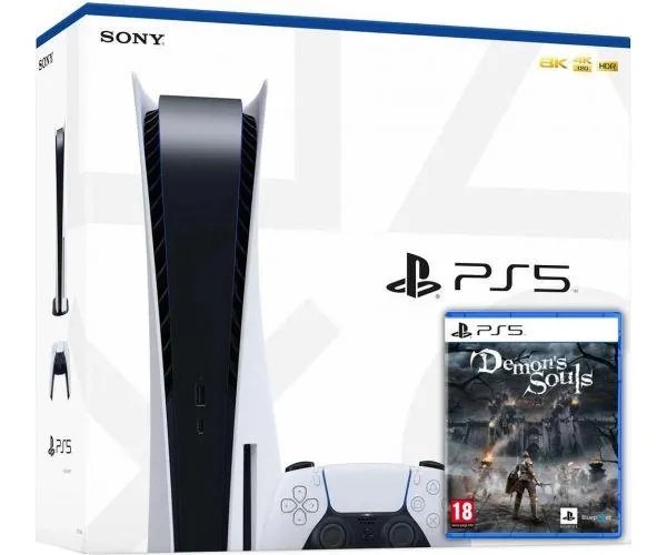 Sony PlayStation 5 White 825Gb + Demon's Souls (русская версия)