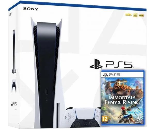 Sony PlayStation 5 White 825Gb + Immortals Fenyx Rising (русская версия)