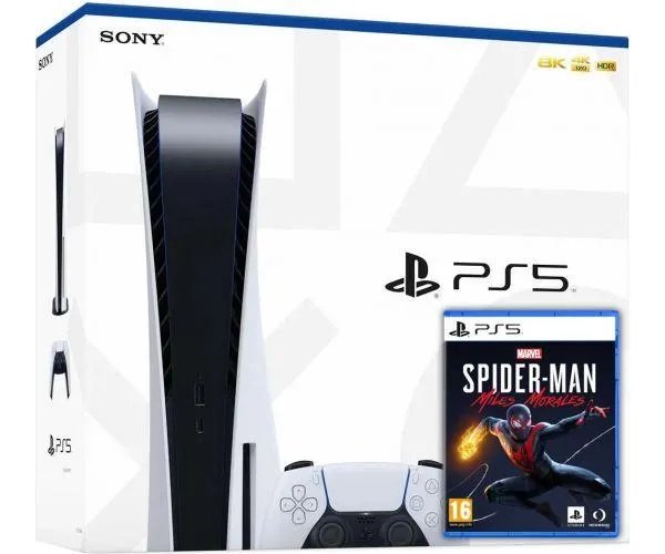 Sony PlayStation 5 White 825Gb + Marvel’s Spider-Man: Miles Morales (русская версия)