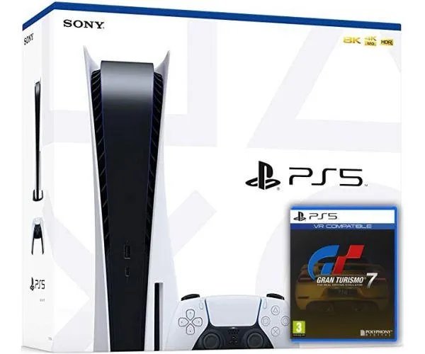 Sony PlayStation 5 White 825Gb + Gran Turismo 7 (русская версия)