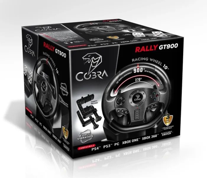 Проводной руль Cobra Rally GT900 (PC/PS3/PS4/XBOX 360/XBOX ONE/SWITCH)
