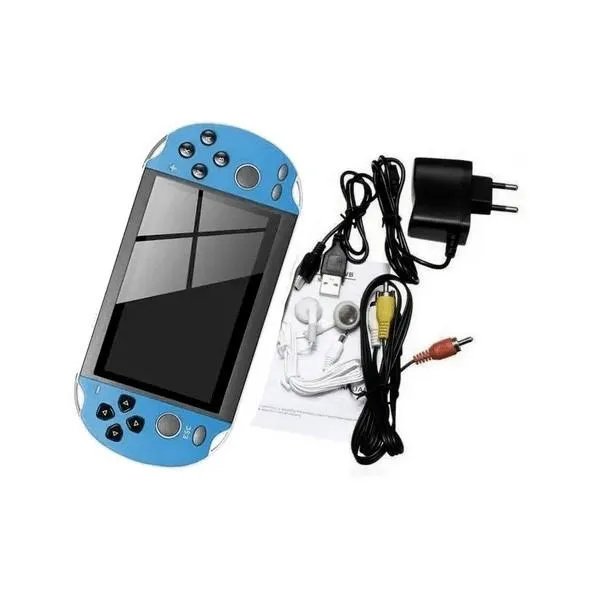 Игровая портативная консоль X7 | экран 4.3"| встроенные игры Синий