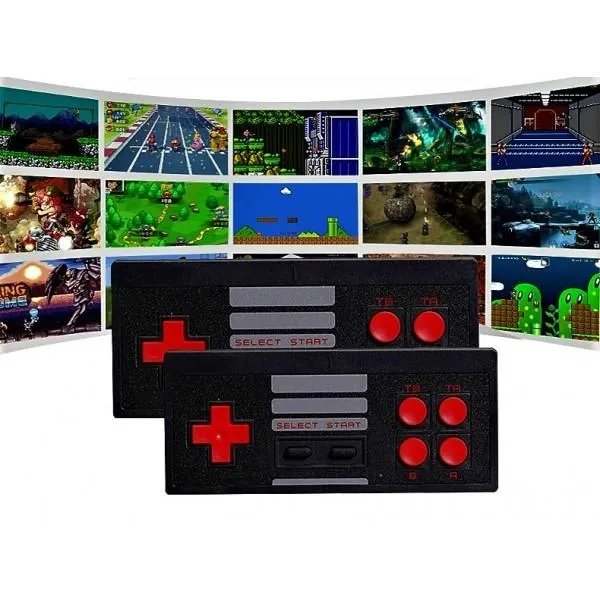 Игровая приставка с беспроводными джойстиками Game D600 600 игр портативная приставка ретро
