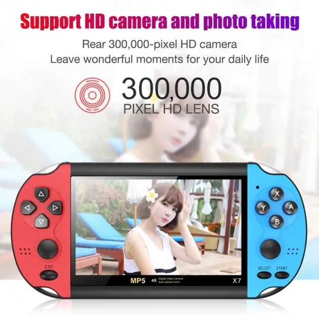 Приставка портативная игровая консоль Puls PSP X-7-Camera 20000 игр 8gb-5.1" с камерой, ТВ выход