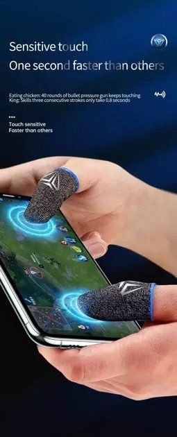 Напальчники ( носки ) для игр на телефоне в CoD (геймпад триггеры курки для смартфона для PUBG Mobile ) 2 шт Фиолетовый Без Бренда