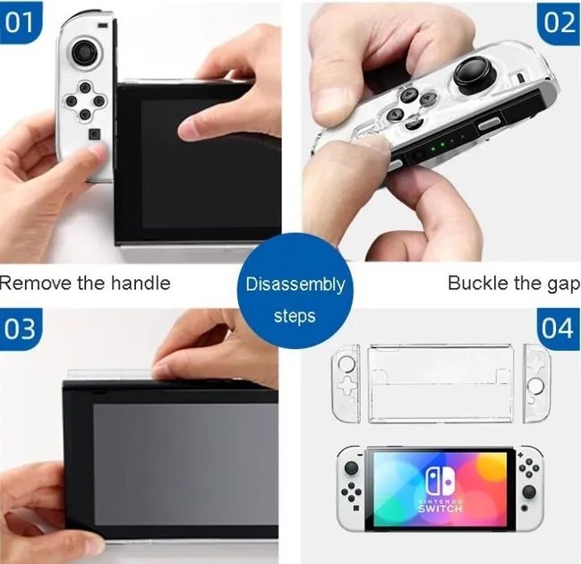 Прозрачный силиконовый чехол Haifva для Nintendo Switch OLED