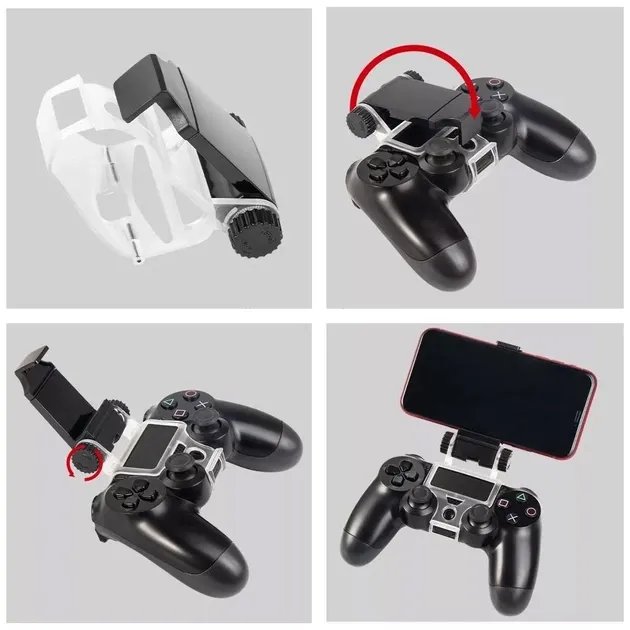 Держатель-зажим DOBE для мобильного телефона и для геймпада DualShock 4 консоли-приставки Sony PlayStation 4 (PS4 PRO / PS4 Slim / PS4 Fat)