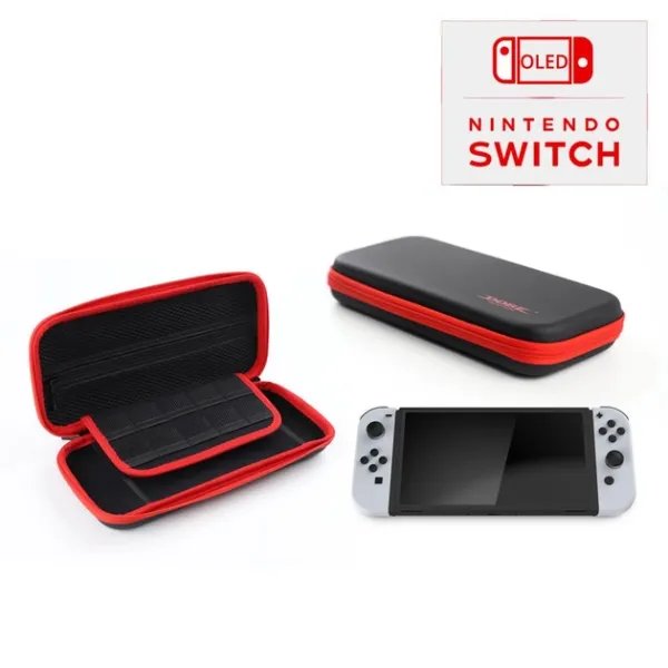 Захисний кейс-чохол DOBE для ігрової консолі Nintendo Switch / Nintendo Switch OLED, жорсткий футляр для перенесення NS приставки, слоти для ігрових картриджів