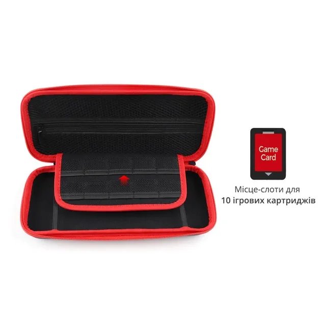 Захисний кейс-чохол DOBE для ігрової консолі Nintendo Switch / Nintendo Switch OLED, жорсткий футляр для перенесення NS приставки, слоти для ігрових картриджів
