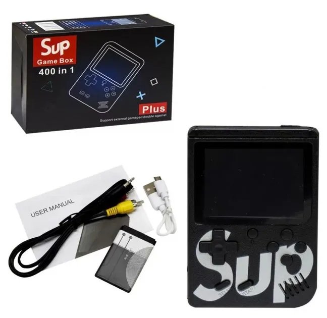 Игровая консоль с джойстиком GAME SUP 6927 400 игр черная