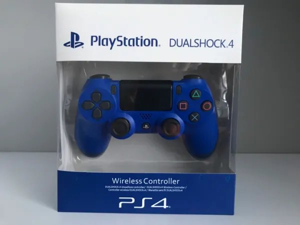 Беспроводной геймпад для приставки Play Station 4 Dualshock 4 V2 Blue Синий джойстик PS4 с коробкой