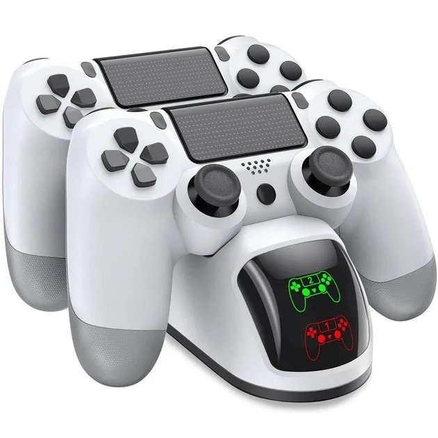 Двойная зарядная dock станция BEBONCOOL подставка для двух контроллеров Dualshock 4 Playstation PS4 PRO / PS4 Slim / PS4 Fat c LED индикаторами статуса зарядки геймпада