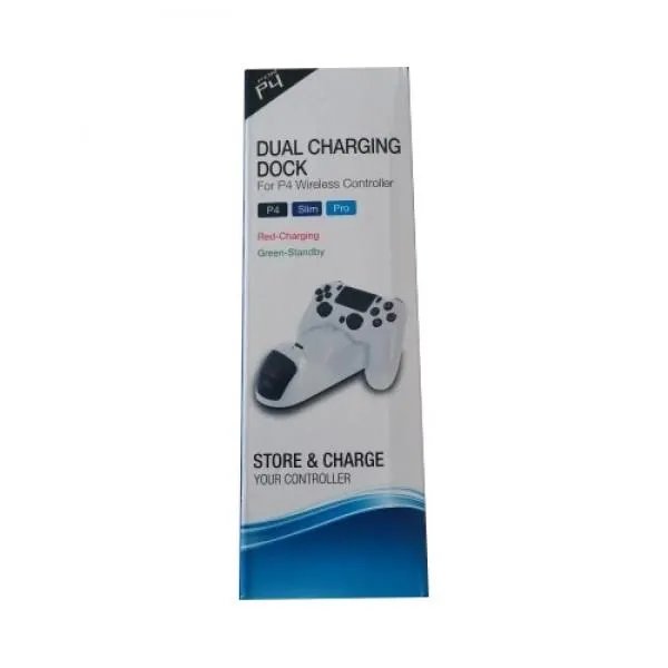 Двойная зарядная dock станция BEBONCOOL подставка для двух контроллеров Dualshock 4 Playstation PS4 PRO / PS4 Slim / PS4 Fat c LED индикаторами статуса зарядки геймпада