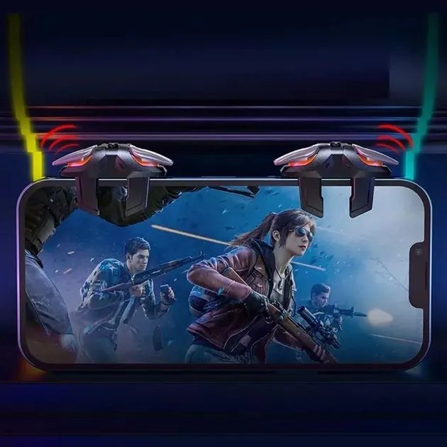 Игровые триггеры UNION PUBG Mobile JS 61 с Air Mapping макросом на 6 пальцев геймпад для смартфона